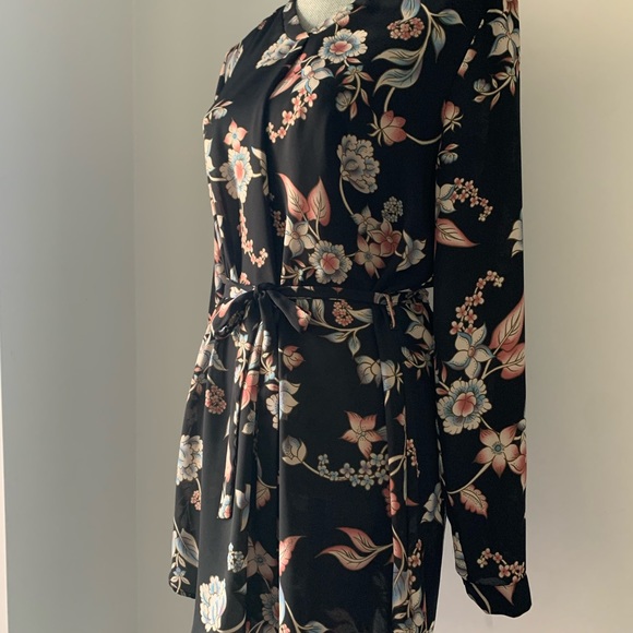 Floral Kimono style boho t-shirt dress - Picture 5 of 9
